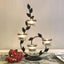 Hod Health & Home Romantic Black Iron Candle Holder With Leaves Decor Carousel 1