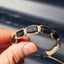 Natural Raw Black Tourmaline & Tan Macrame Bracelet (10X9B) Carousel 3