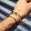 Natural Raw Black Tourmaline & Tan Macrame Bracelet (10X9B) Carousel 7