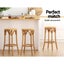 Bar Stools Wooden Stool Counter Chair Kitchen Barstools Rattan Seat Carousel 3