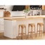 Bar Stools Wooden Stool Counter Chair Kitchen Barstools Rattan Seat Carousel 7