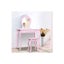 Pink Kids Vanity Dressing Table Stool Set Mirror Makeup Carousel 3
