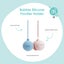 Bubble: Silicone Pacifier Holder - Blue Carousel 4