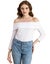 Moomaya Solid Off-Shoulder Tops, Women's Full Sleeve Casual Vacation Carousel 1