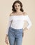 Moomaya Solid Off-Shoulder Tops, Women's Full Sleeve Casual Vacation Carousel 2
