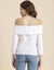 Moomaya Solid Off-Shoulder Tops, Women's Full Sleeve Casual Vacation Carousel 4