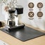 Diatomite Coffee Mat Hide Stain Rubber Backed Dish Drying Mats Anti-Slip Black Carousel 5