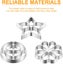 4Pack Metal Waffle Mould Set with Wooden Handle Durable Swedish Rosette Cookie Carousel 3
