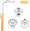 4Pack Metal Waffle Mould Set with Wooden Handle Durable Swedish Rosette Cookie Carousel 4