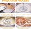 4Pack Metal Waffle Mould Set with Wooden Handle Durable Swedish Rosette Cookie Carousel 6