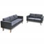 Sofa Set 2-seater and 3-seater Fabric Dark Grey Xixoka Carousel 1