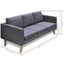 Sofa Set 2-seater and 3-seater Fabric Dark Grey Xixoka Carousel 2