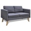 Sofa Set 2-seater and 3-seater Fabric Dark Grey Xixoka Carousel 3