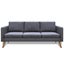 Sofa Set 2-seater and 3-seater Fabric Dark Grey Xixoka Carousel 6