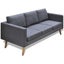 Sofa Set 2-seater and 3-seater Fabric Dark Grey Xixoka Carousel 7