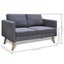 Sofa Set 2-seater and 3-seater Fabric Dark Grey Xixoka Carousel 10