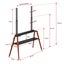 Fraser Country Danish Style TV Floor Stand 49"-75" with Storage Shelf Carousel 3