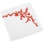 Kim Seybert Raffia Coral Embroidered Napkin White and Red Carousel 1
