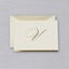 Crane & Co Engraved V Initial Note Card Set 10pce Carousel 1