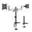BRATECK 13"-27" Dual Monitor Desk Mount. Max load 8kg per arm. Extend, Tilt and Carousel 2