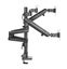 BRATECK 17"-27" Triple Monitor Spring-Assisted Desk Mount Bracket. Max load 7kg Carousel 3