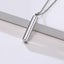 Stainless Steel Cylinder Cremation Ashes Urn Pendant Necklace For Men Memorial K Carousel 1