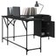 Desk Black 141x141x75 Cm Engineered Wood Ntipki Carousel 3