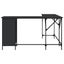 Desk Black 141x141x75 Cm Engineered Wood Ntipki Carousel 4