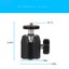 Tripod Mini Ball Head 360 Degree Metal Ballhead with 3/8" to 1/4" Screw Adapter Carousel 4