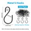 S Shaped Hooks Small Metal for Hanging Plants Mini Ornament Hooks Black Hangers Carousel 5