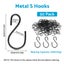 S Shaped Hooks Small Metal for Hanging Plants Mini Ornament Hooks Black Hangers Carousel 6