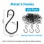 S Shaped Hooks Small Metal for Hanging Plants Mini Ornament Hooks Black Hangers Carousel 7