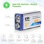 EBL 9V 600mAh 6F22 Li-ion Rechargeable Batteries 9Volt Battery With USB Charger Carousel 5