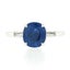 Vintage Platinum 2.85ctw Oval Sapphire and Baguette Diamond Engagement Ring Carousel 4