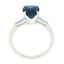 Vintage Platinum 2.85ctw Oval Sapphire and Baguette Diamond Engagement Ring Carousel 6
