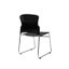 Uranus Heavy Duty Pvc Sled Base Visitor Lunchroom Chair Black Carousel 3