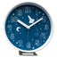 NeXtime Rocket Plastic 12.5x13cm Analogue Alarm Clock Silent w Night Light Blue Carousel 1
