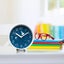 NeXtime Rocket Plastic 12.5x13cm Analogue Alarm Clock Silent w Night Light Blue Carousel 7