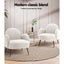 Armchair Lounge Chair Armchairs Accent Arm Chairs Sherpa Boucle White Carousel 6