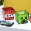 2pc Minecraft Creeper Mob & TNT Block Glass Tumblers Drinking Glasses Green Red Carousel 5