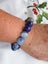 Large Stunning 14mm Blue Striped Agate Ball Bracelet - AGB1 Carousel 3
