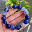 Large Stunning 14mm Blue Striped Agate Ball Bracelet - AGB1 Carousel 4