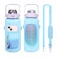 2L Large Capacity Water Bottle with Time Markings Flask Pouch Sleeve - Blue Carousel 2