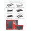 Apple iPad 7, 8, 9 (10.2 inch) Red Black Shockproof Rugged Case with Kickstand Carousel 7