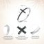 925 Sterling Silver Faith Cross Shape Finger Rings for Women Carousel 3