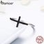 925 Sterling Silver Faith Cross Shape Finger Rings for Women Carousel 5