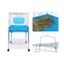 Rabbit Cage Hutch Cages Indoor Hamster Enclosure Carrier Bunny Blue Carousel 3