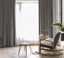 300CM X 205CM Light Grey Linen Effect Thermal Ready To Hang Curtains Carousel 4