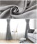 300CM X 205CM Light Grey Linen Effect Thermal Ready To Hang Curtains Carousel 6