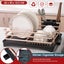 Kitchen Gold&Black Dish Drying Drainer Storage Rack 1 Tier Carousel 3